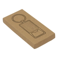 Llavero Destapador Metalico, barnizado bambu, 6 x 3.2 x 3.5 cmts en caja
