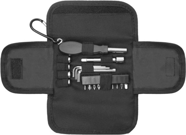 Set de 19 Herramientas en estuche, tamaño 15 x 9.5 cmts
