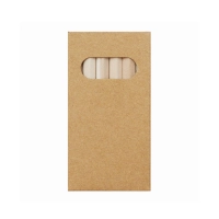 Set de 6 mini lapices de colores en caja, tamaño 4.5 x 9 x 0.8 cmts