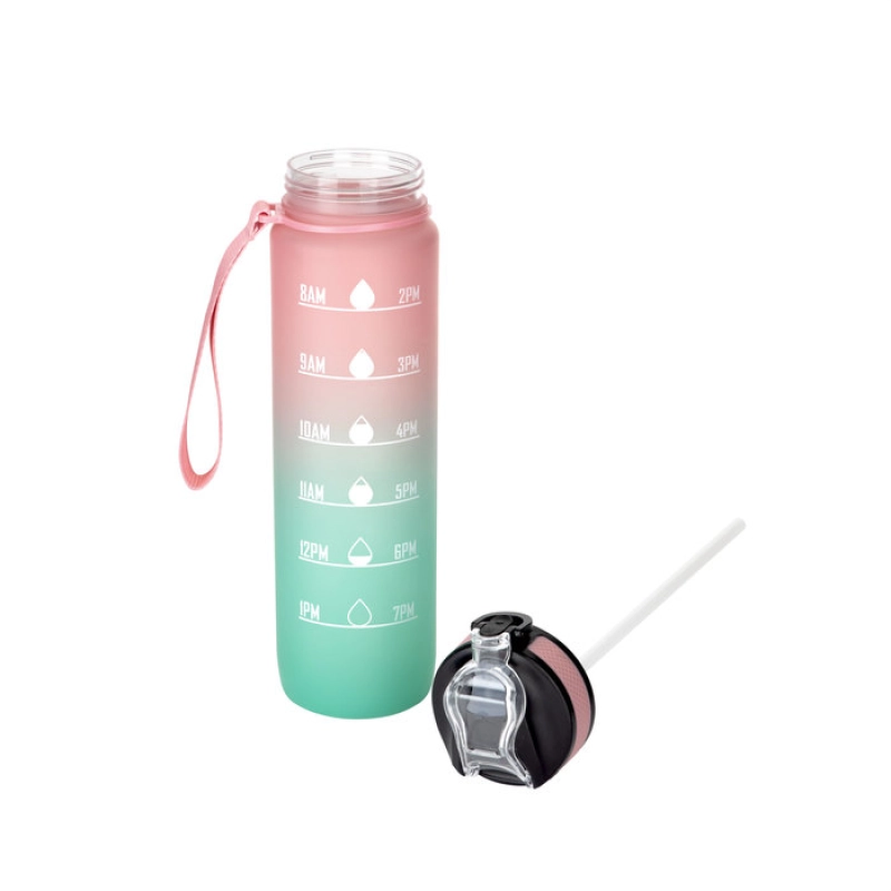 Botella Deportiva de capacidad 1000 ml, de 28 cm alto,7 cmts diametro