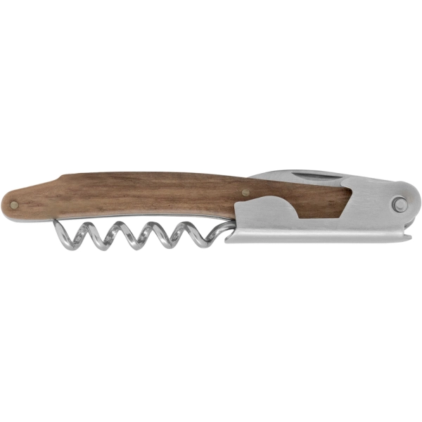 Destapador Sacacorchos 3 en 1, de 11.6 cmts, en acero inoxidable, en caja