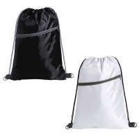 Tula Santo Domingo, en poliester, bolsillo con zipper, 43 x 34 cmts