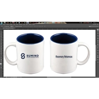 Mugs en Cerámica de 11 onzas, color blanco, interior en color