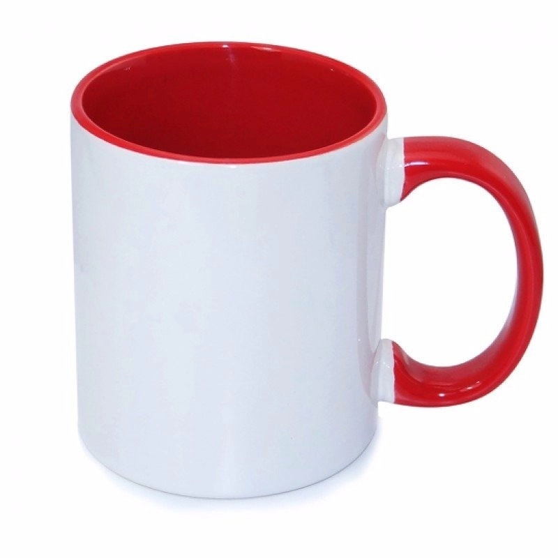 Mugs en Cerámica de 11 onzas, color blanco, interior en color