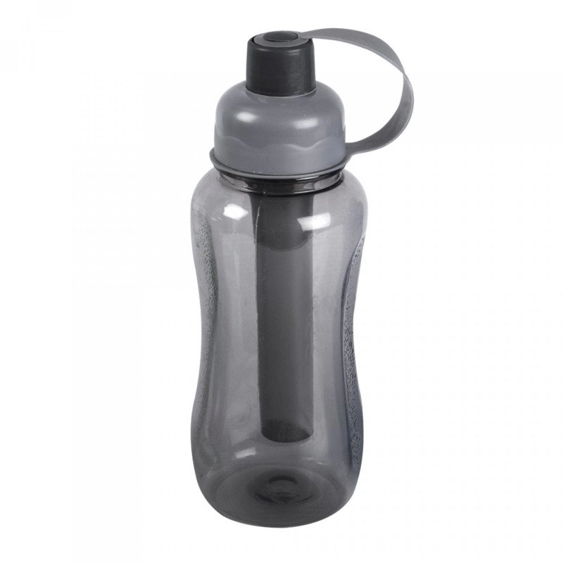 Botella Freezer, plastica, de 600 ml, con tubo enfriador, 22 x 6.5 cmts de diametro,