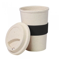 Mug Boo, en fibra de bambu biodegradable,  420 ml,  13.4 x 9.3 cmts