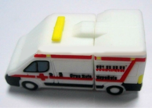 Memoria USB en PVC 3D diseño Ambulancia