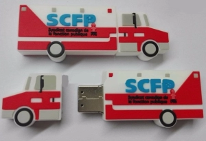 Memoria USB en PVC 2D diseño Ambulancia