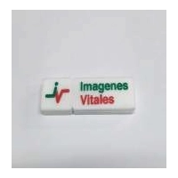 Memoria USB en PVC 2D diseño Logo Imagenes Vitales