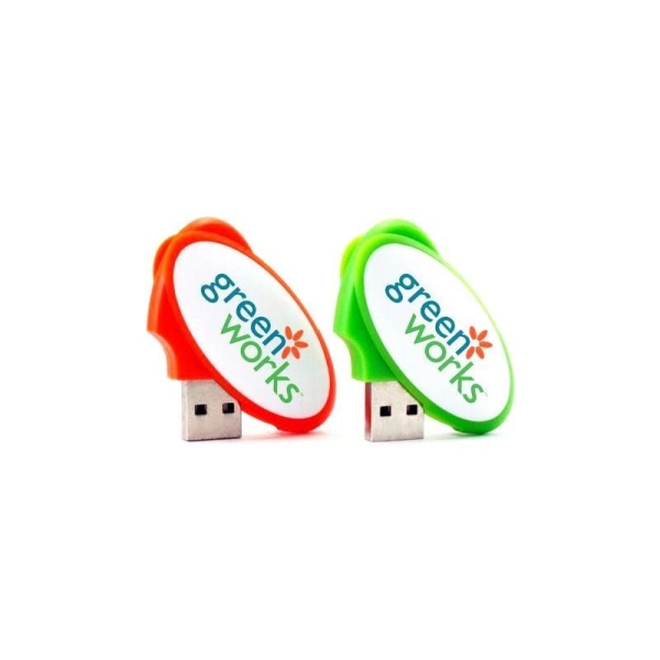 Memoria USB plastica Ovalada Giratoria