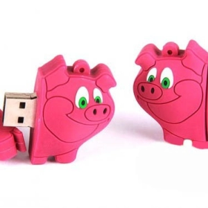 Memoria USB en PVC 2D diseño Cerdito