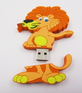Memoria USB en PVC 2D diseño Leon
