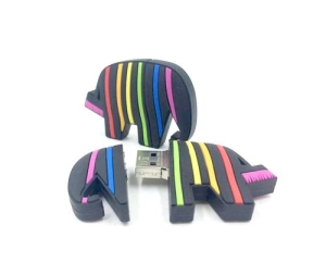 Memoria USB en PVC 2D diseño Elefante