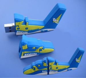 Memoria USB en PVC 2D diseño Avioneta