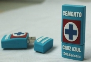 Memoria USB en PVC 2D diseño Saco de Cemento