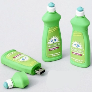 Memoria USB en PVC 3D diseño Botella de Detergente