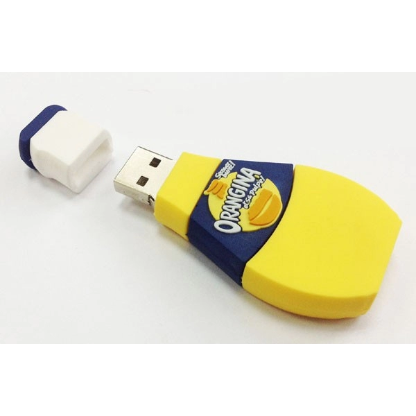 Memoria USB en PVC 2D diseño Botella de Jugo