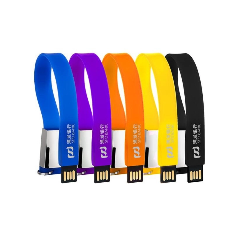 Memoria USB Brazalete en silicona y metal