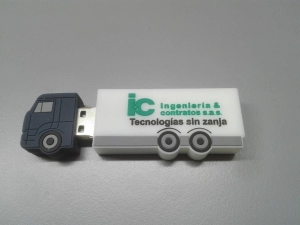 Memoria USB en PVC 2D diseño Camion de Carga