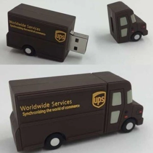 Memoria USB en PVC 3D diseño Camion Transporte de Valores