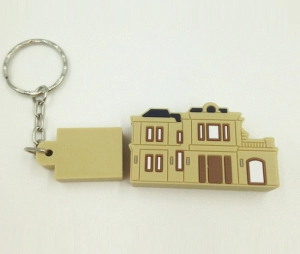 Memoria USB en PVC 2D diseño Casa de 2 pisos