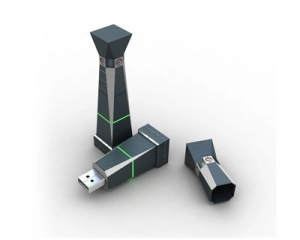 Memoria USB en PVC 3D diseño de Torre