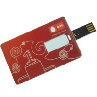 Memoria USB plastica en forma de Tarjeta