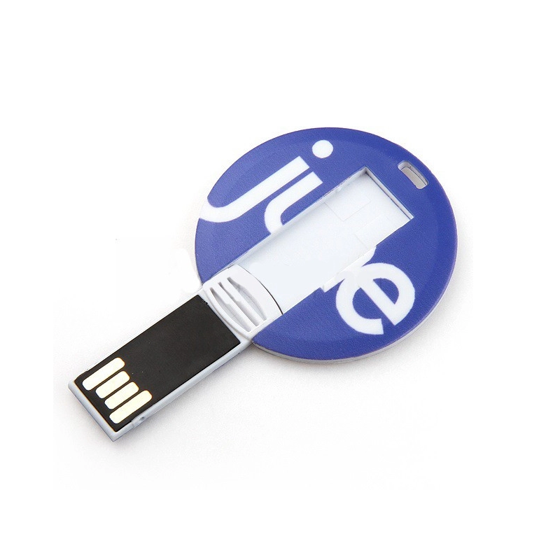 Memoria USB plastica en forma de Tarjeta redonda