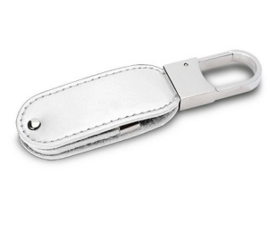 Memoria USB en forma de Clip, en Metal e Imitacion Cuero