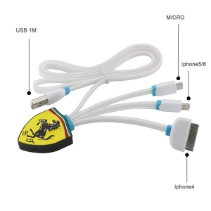 Cable Multiconector x 3 en PVC 2D en diseño personalizado