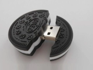 Memoria USB en PVC 2D diseño Galleta Oreo