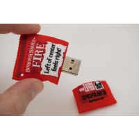 Memoria USB en PVC 2D diseño Bolsa de Salsa