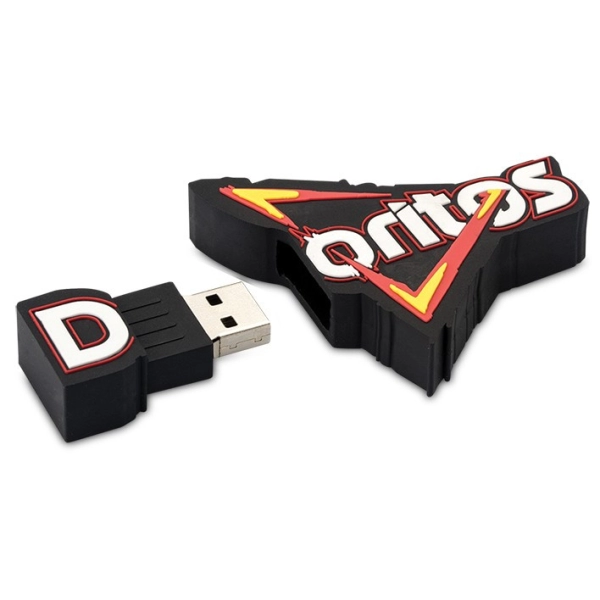 Memoria USB en PVC 2D diseño logo de Doritos