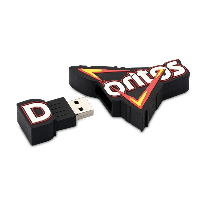 Memoria USB en PVC 2D diseño logo de Doritos