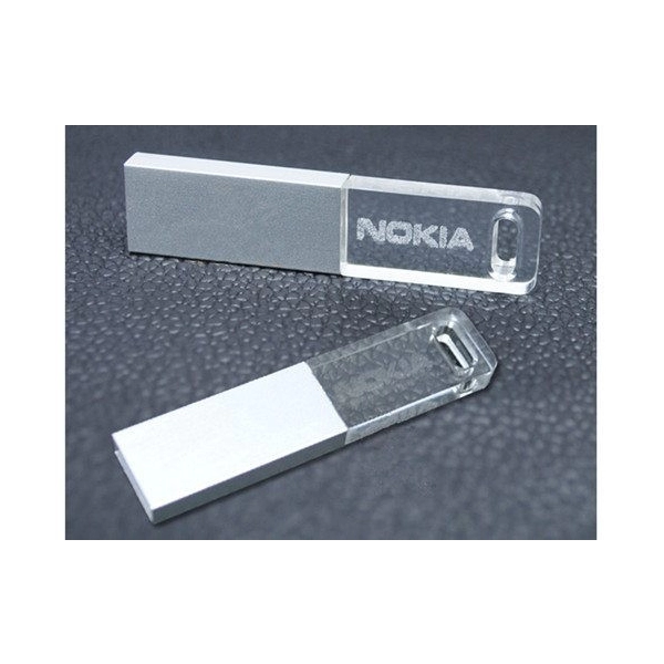 Memoria USB en Metal y Cristal