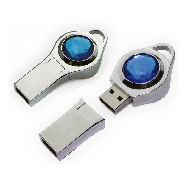 Memoria USB en Metal con Cristal de Color
