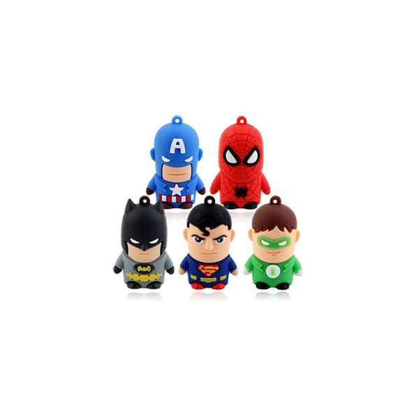 Memoria USB en PVC 3D diseño Mini Superheroes