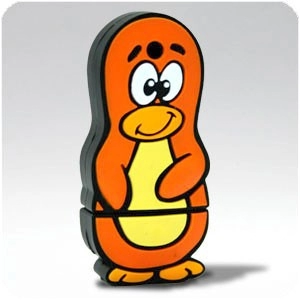 Memoria USB en PVC 2D diseño Pinguino