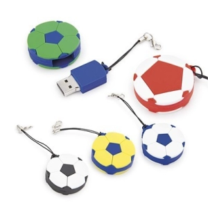 Memoria USB en PVC 2D diseño Balon de Futbol