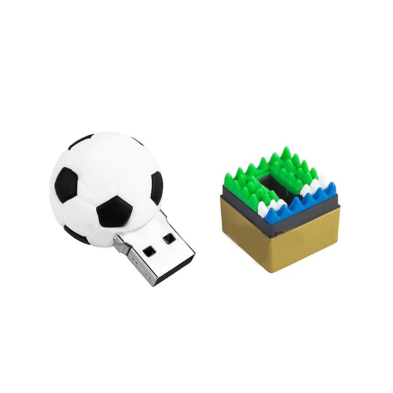 Memoria USB en PVC 3D diseño Balon de Futbol con Base