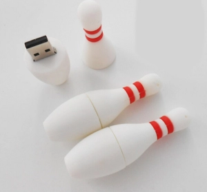 Memoria USB en PVC 3D diseño Pin de Bolos