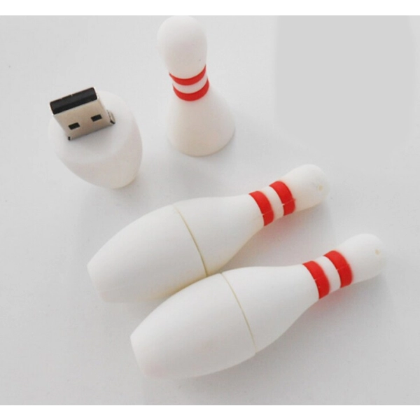 Memoria USB en PVC 3D diseño Pin de Bolos
