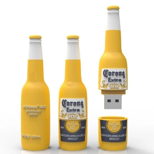 Memoria USB en PVC 3D diseño Botella de Cerveza