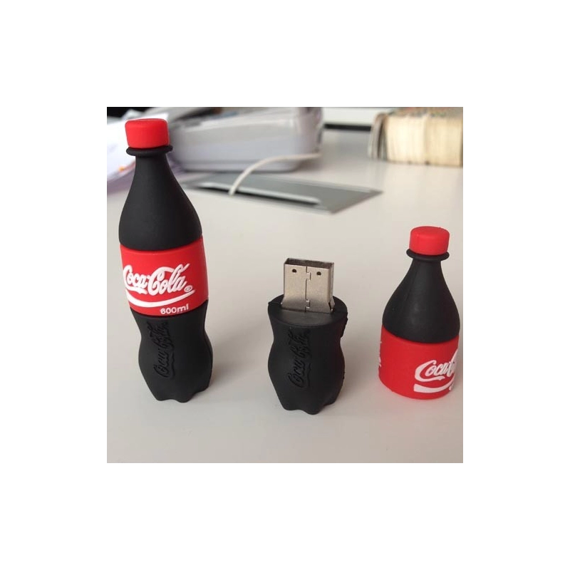 Memoria USB en PVC 3D diseño Botella de Cocacola