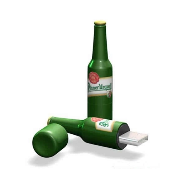 Memoria USB plastica diseño Botella de Cerveza