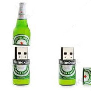 Memoria USB en PVC 3D diseño Botella de Cerveza