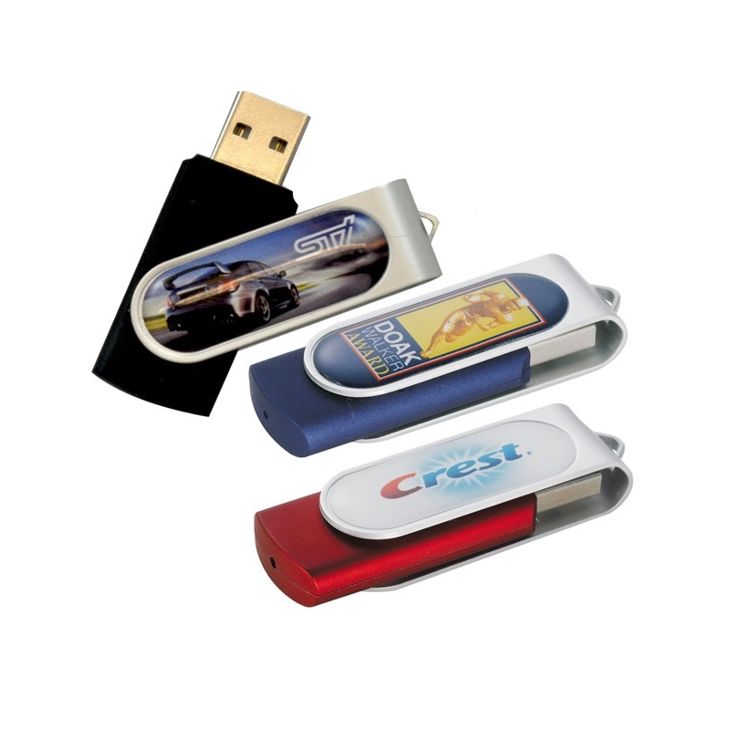 Memoria USB metalica giratoria con Domo