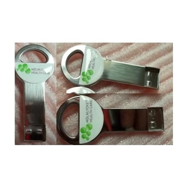 Memoria USB metalica con Domo en forma de llave