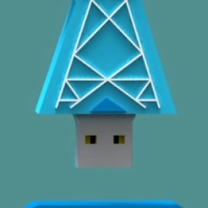 Memoria USB en PVC 2D diseño Torre Electrica ISA