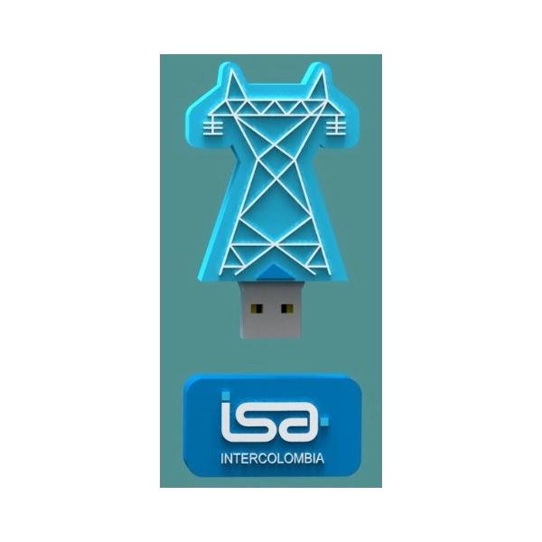 Memoria USB en PVC 2D diseño Torre Electrica ISA